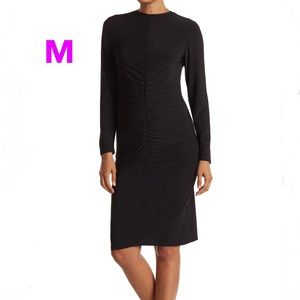 New Tash + Sophie Ruched Front Midi Dress